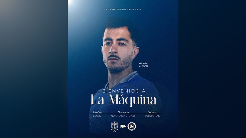 Alan Mozo, nuevo jugador de Cruz Azul para el Apertura 2026
